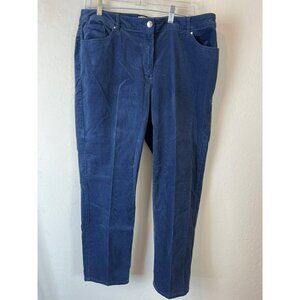 Chico's Blue Corduroy Pants Sz 2.5 (US L, 14)
